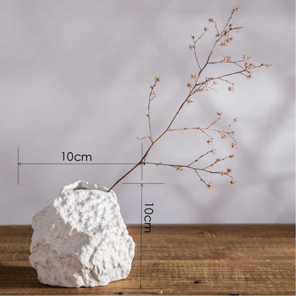 Modern Creative Gifts Accessories Home Decoration Marble Ceramic Stone Flower Vase For Ornaments