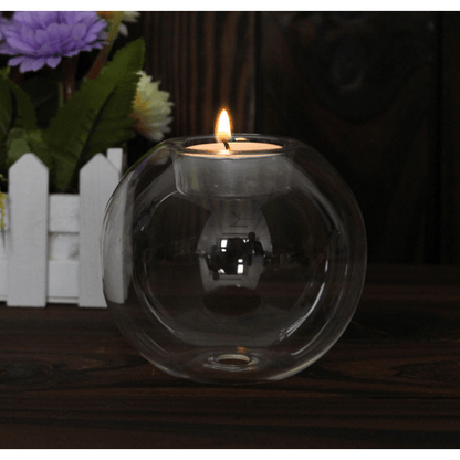 1pc European Crystal Glass Candle Holder, Dining Table Decor Candle Stick, Romantic Wedding Bar Party Home Decorations