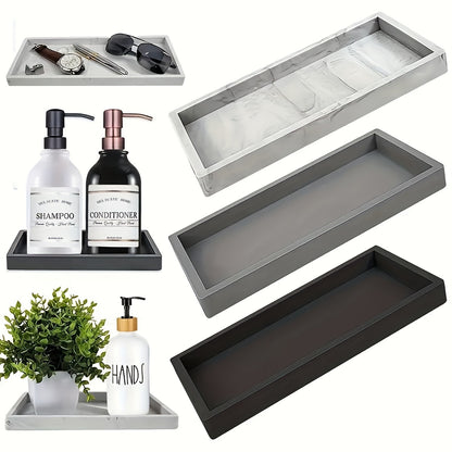 Elegant Silicone Vanity Tray - Perfect for Bathroom Countertop Organization, Jewelry & Decor Storage