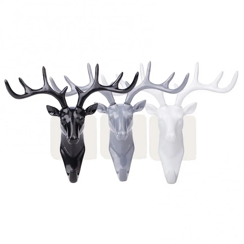 Fashion Cute Antler Hook Deer Head Key Holder Hanger Living Room Wall Decorative Ornament Home Decor Accessories