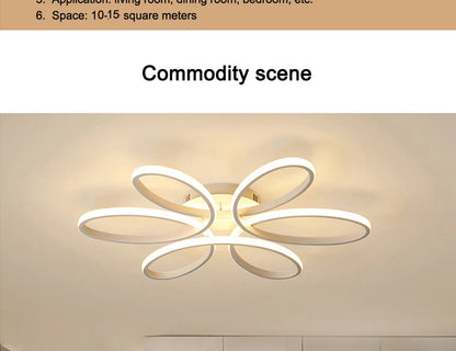 Modern LED Ceiling Lights Living room Bedroom 78W 72W 90W 120W Aluminum Boby Hanging Lamp LED Ceiling Mounted Home Decor Lights