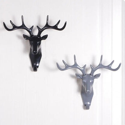 Fashion Cute Antler Hook Deer Head Key Holder Hanger Living Room Wall Decorative Ornament Home Decor Accessories