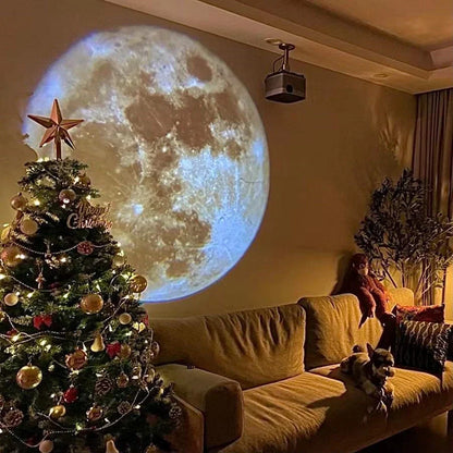 Nigtht Light Projector Cute Bedroom Decor Atmosphere Lamp Backround Wall Decoration Moon Earth Projection Photography Lamps