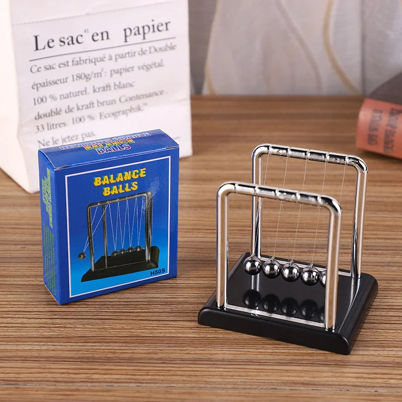 Small-Size Metal Newton Pendulum Newton Cradle Balance Steel Balls Pendulum Ball Decor Home decoration Physics Science Pendulum