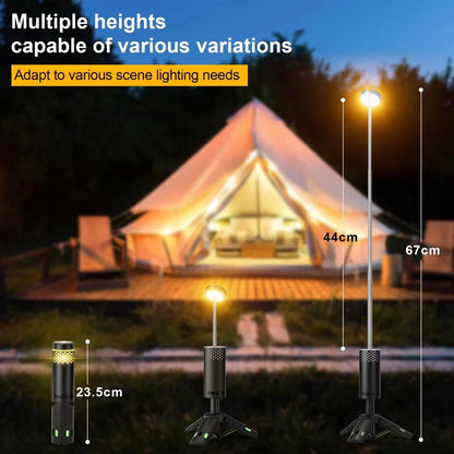 TREND_VOYAGE. Outdoor Camping Lamp USB Type C Camp Light Telescopic for Adventure, Hiking, Camping, Live Streaming Telescoping LED Lantern