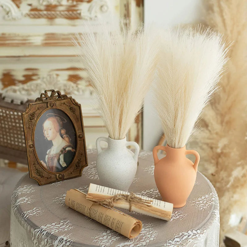 Faux Pampas Grass Bouquet 10/15/30pcs Artificial Pampas Fake Flowers Reed Decor for Room Home Wedding Christmas Decoration 2024