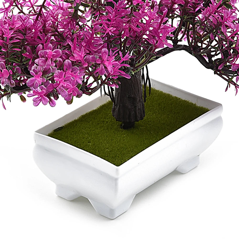 Artificial Plants Bonsai Small Tree Pot Fake Plant Flowers Potted Ornaments For Garden Decor Home Room Table Decor