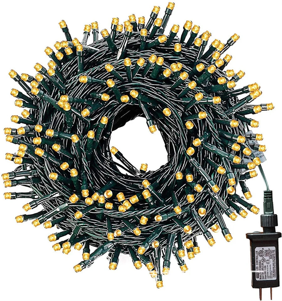 20/30/50M Led Christmas Lights Outdoor Fairy String Lights 8 Modes Holiday Twinkle Garland Light for Garden Party Bedroom Decor