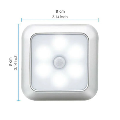 6 LED Night Light PIR Auto Motion Sensor Night Lamp For Children Living Room Bedroom Home Staircase Closet Night Light Lamp