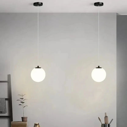 Modern Glass LED Pendant Lights Nordic Living Room Bedroom Fixtures Indoor Lighting Restaurant Bar Home Decor Hanging Lamp