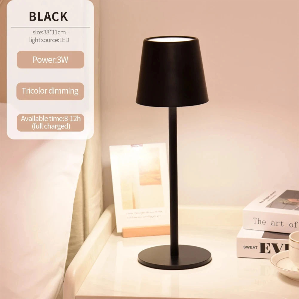 LED Desk Lamp Usb Rechargeable Table Lamp Bar Restaurant Ambiance Wireless Touch Lamps Waterproof Led Lights For Hotel Bedroom