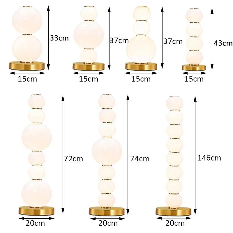 Glass Designer Table Lamps Modern Living Room Bedroom Study LED Lighting Home Decor Bedside Desk lamp