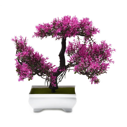 Artificial Plants Bonsai Small Tree Pot Fake Plant Flowers Potted Ornaments For Garden Decor Home Room Table Decor