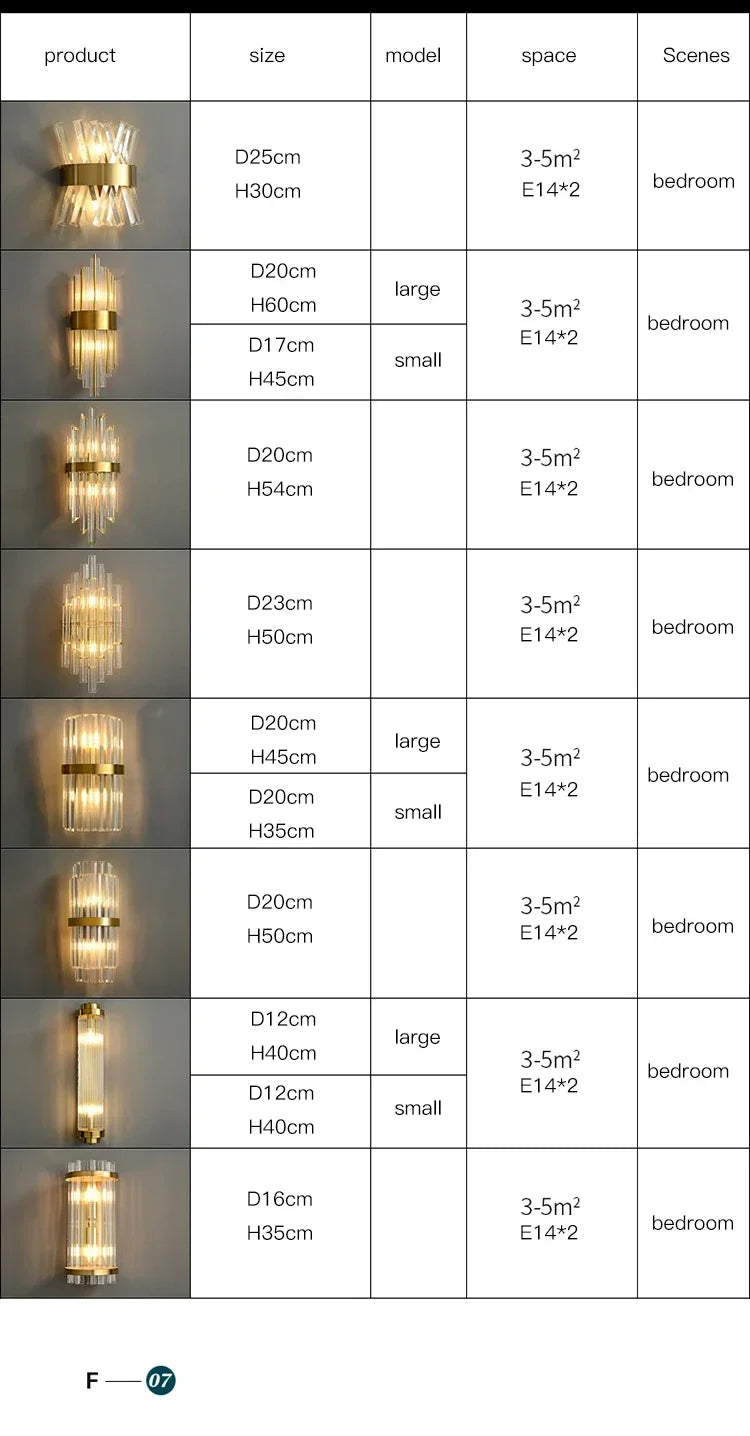 LED Luxury Crystal Wall Lamps For Living Room Hall Foyer Hotel Indoor Home Art Decor Wall Sconces Gold Bedside Lights Wall Light