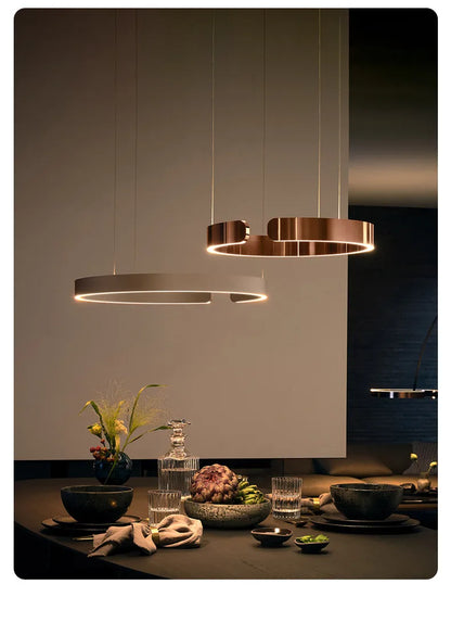 Ceiling chandelier Pendant light Chandeliers for dining room LED Bedroom living room nordic home decor Modern Round ring lamps