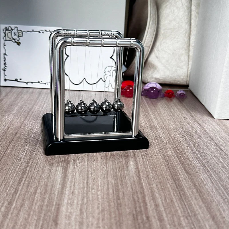 Small-Size Metal Newton Pendulum Newton Cradle Balance Steel Balls Pendulum Ball Decor Home decoration Physics Science Pendulum