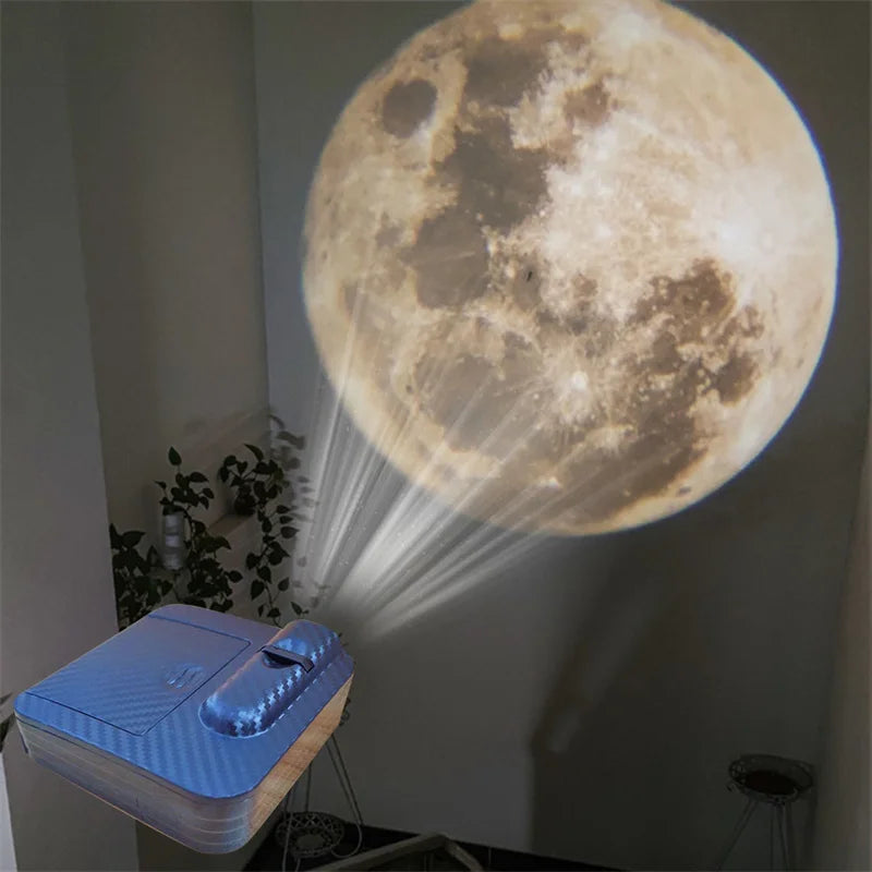 Nigtht Light Projector Cute Bedroom Decor Atmosphere Lamp Backround Wall Decoration Moon Earth Projection Photography Lamps