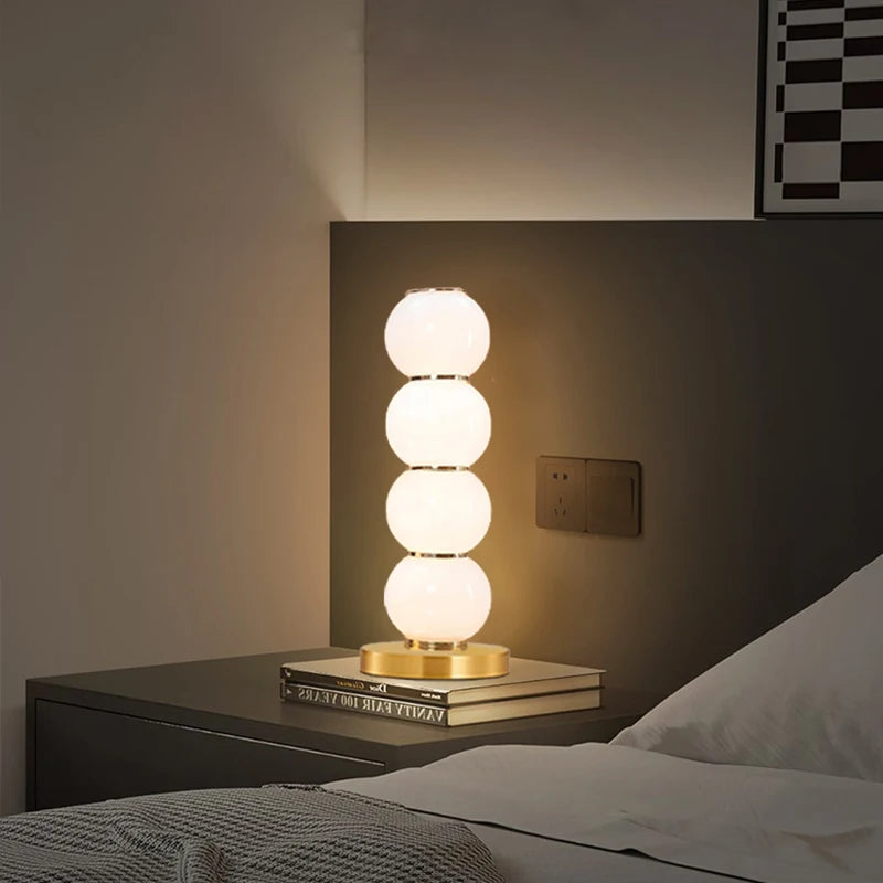 Glass Designer Table Lamps Modern Living Room Bedroom Study LED Lighting Home Decor Bedside Desk lamp