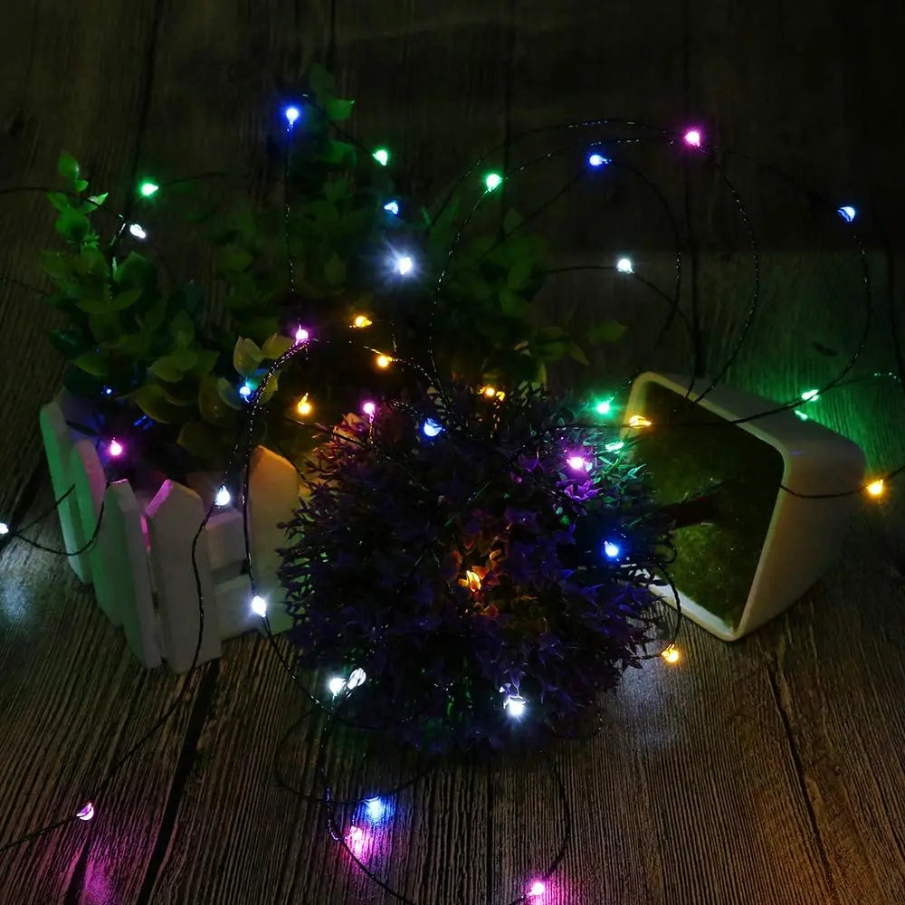 1PCS 500/1000LED Fairy String Lights Christmas Garland Outdoor Decor Lights Waterproof With Remote For Tree Street Wedding Party