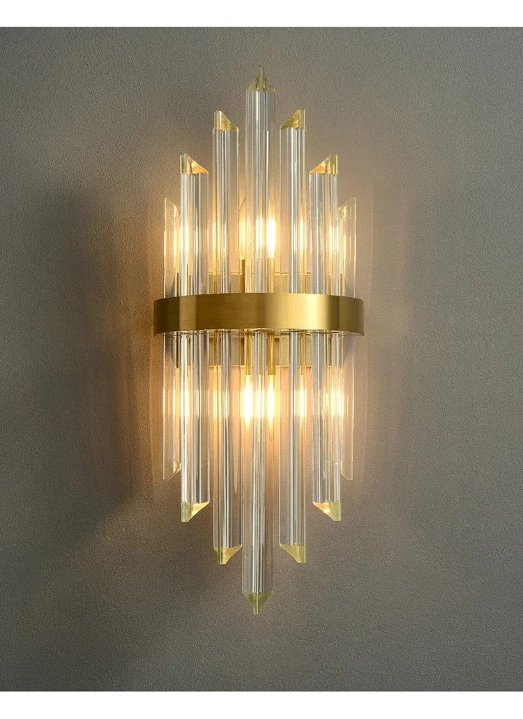 LED Luxury Crystal Wall Lamps For Living Room Hall Foyer Hotel Indoor Home Art Decor Wall Sconces Gold Bedside Lights Wall Light