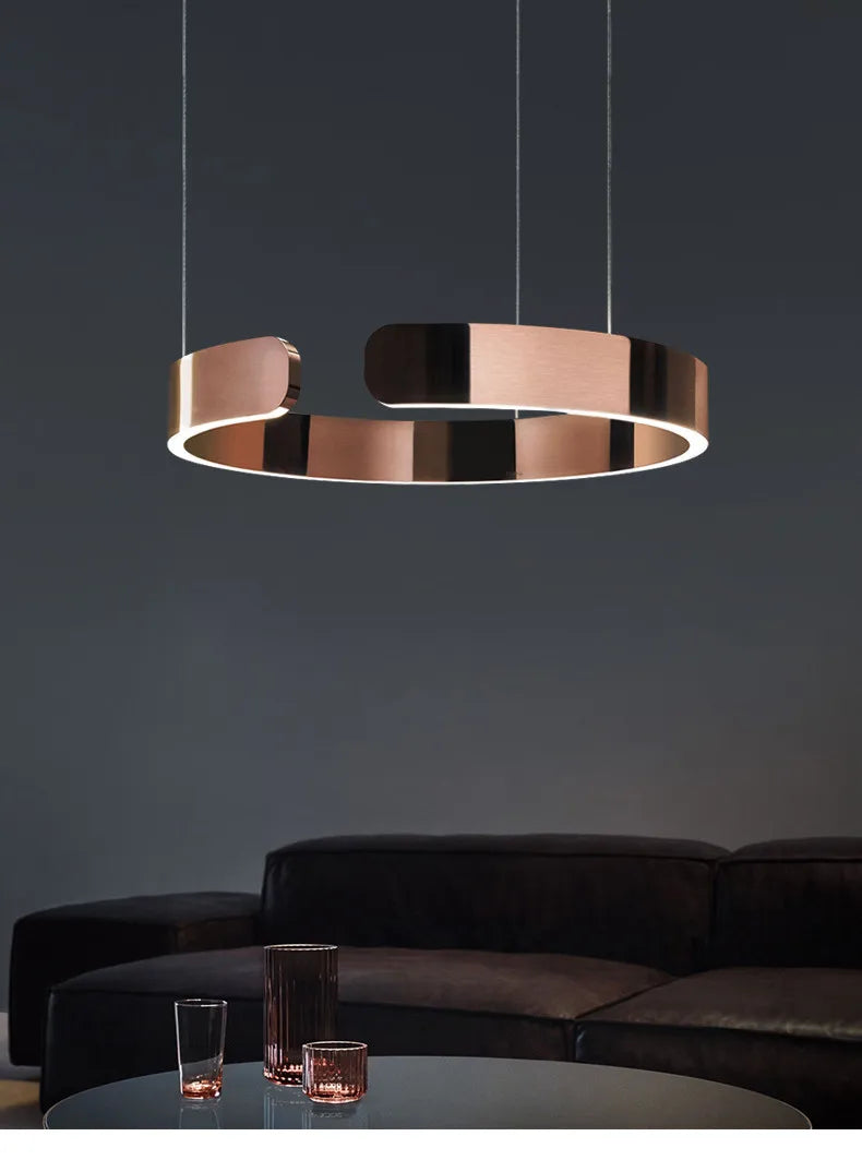 Ceiling chandelier Pendant light Chandeliers for dining room LED Bedroom living room nordic home decor Modern Round ring lamps