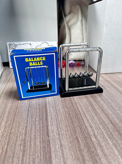 Small-Size Metal Newton Pendulum Newton Cradle Balance Steel Balls Pendulum Ball Decor Home decoration Physics Science Pendulum