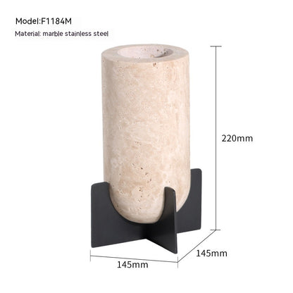 Creative Modern Marble Flower Vase For Dried Flowers Desktop Decoration