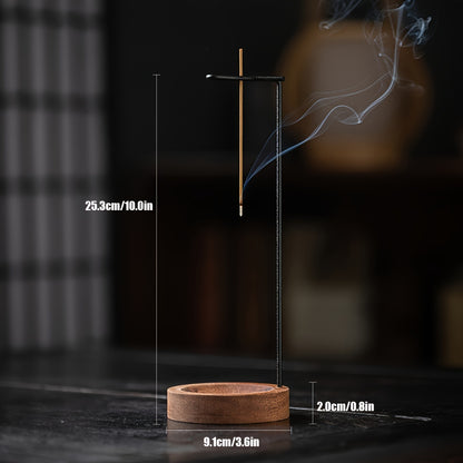 1pc Metal Hanging Incense Holder, Zen Indoor Home Decoration Ornaments, Hanging Incense Burner, Creative Line Incense Burner, Incense Burner Idea Gift